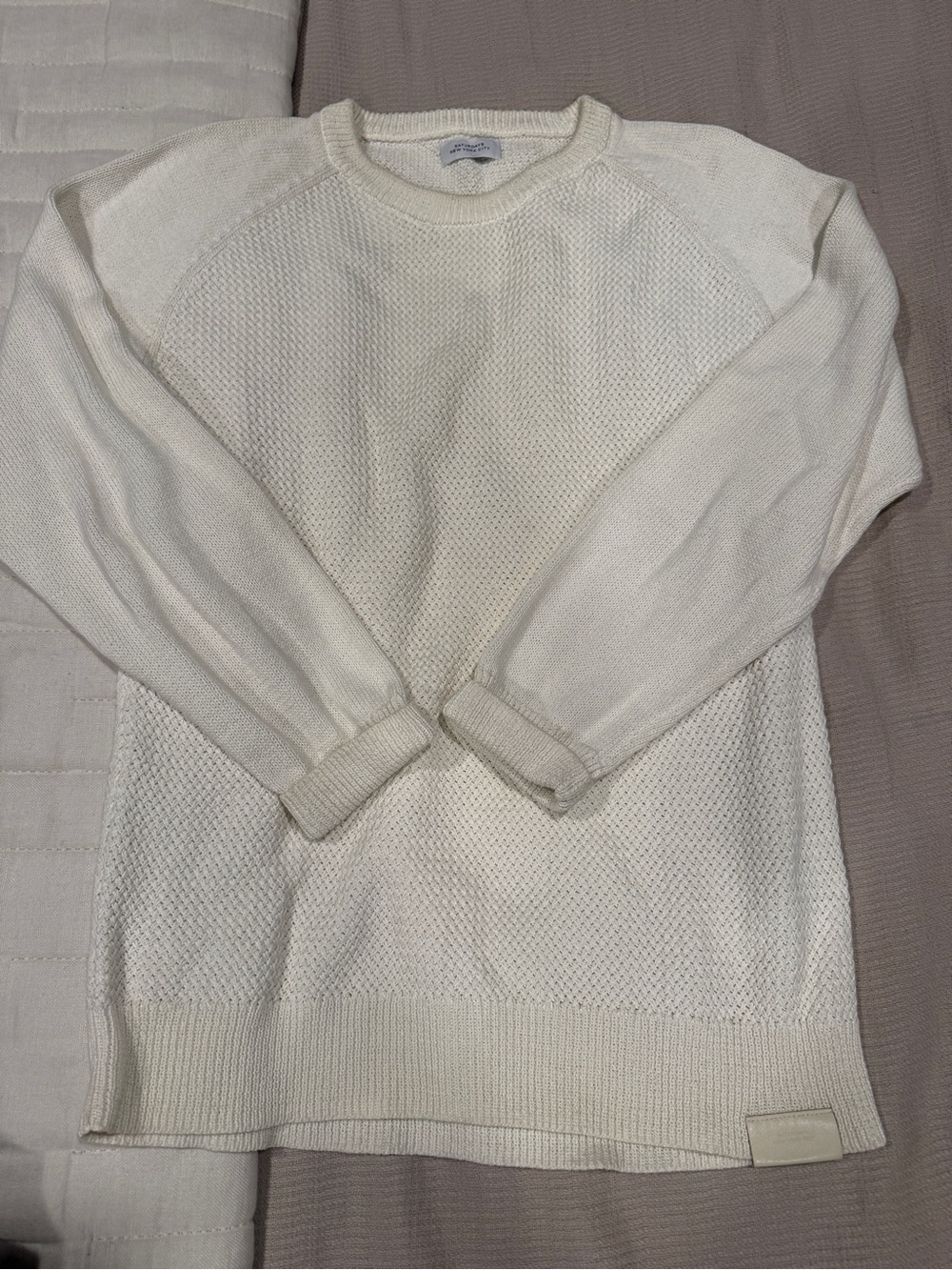 Saturdays New York City Cream Crewneck Sweater